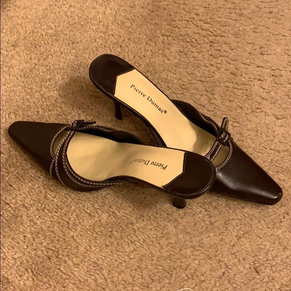 Brown clogs